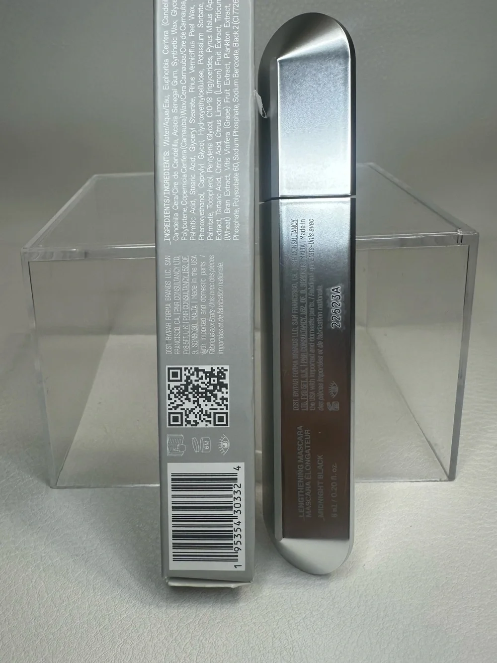 re.m. beauty Black Mascara - Sleek Silver Packaging